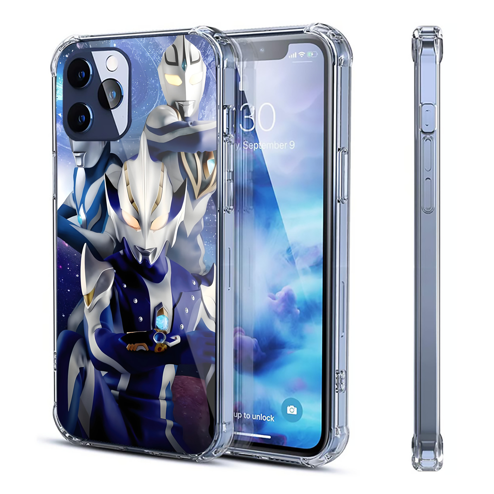 （画像用） ウルトラマン Ultraman 【iPhone 12シリーズ対応】透明スマホケース（クリアソフトケース）